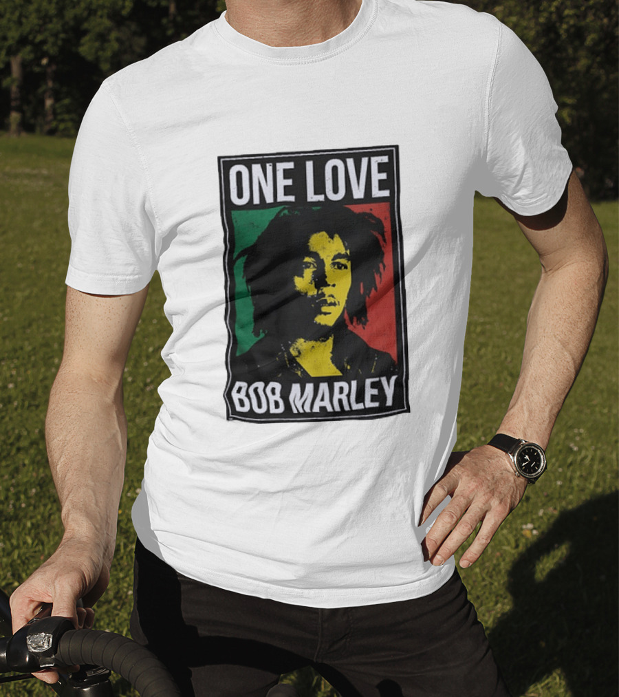One Love Bob Marley Reggae Rastafarian Tricolor T-Shirt
