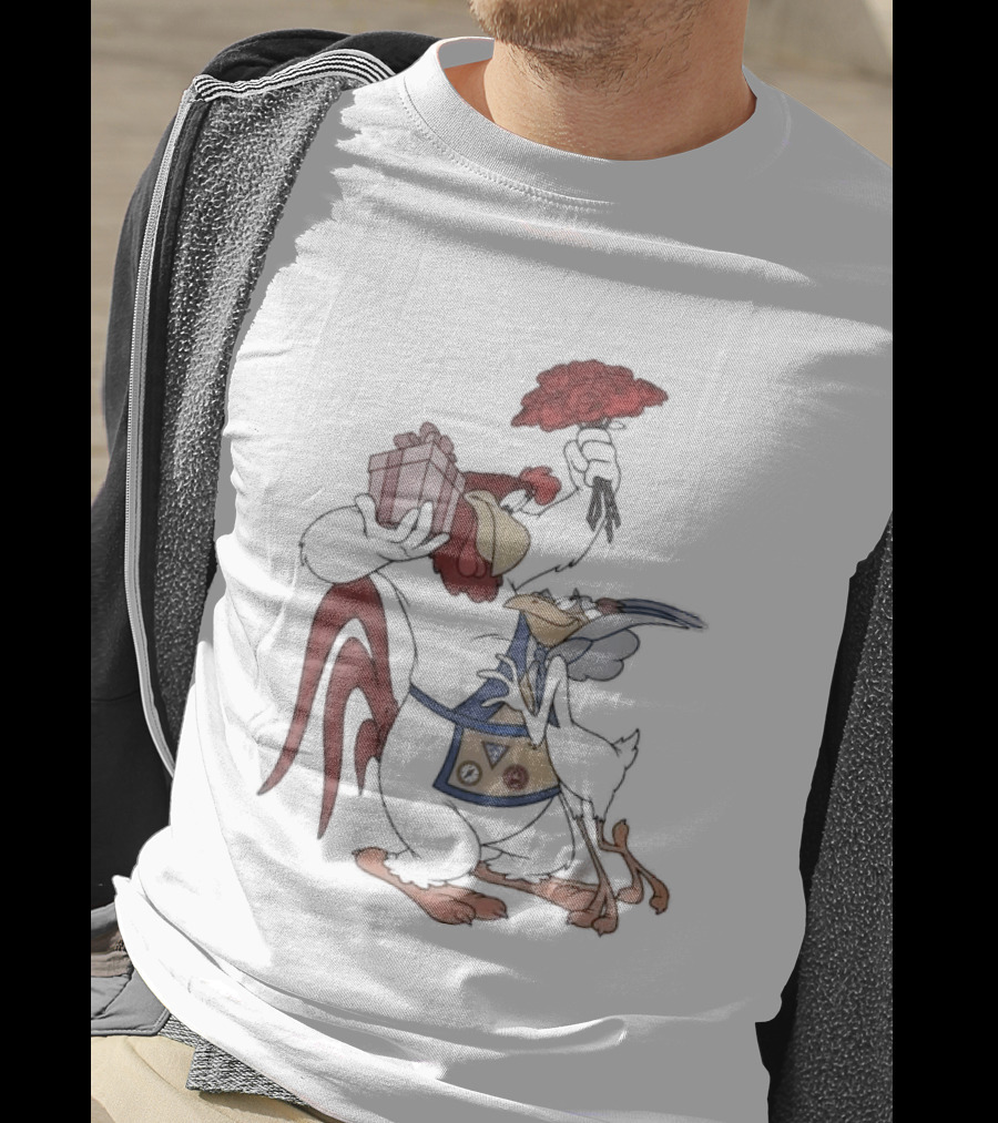 Foghorn Leghorn Miss Prissy Valentine Looney Tunes Classic Characters T-Shirt