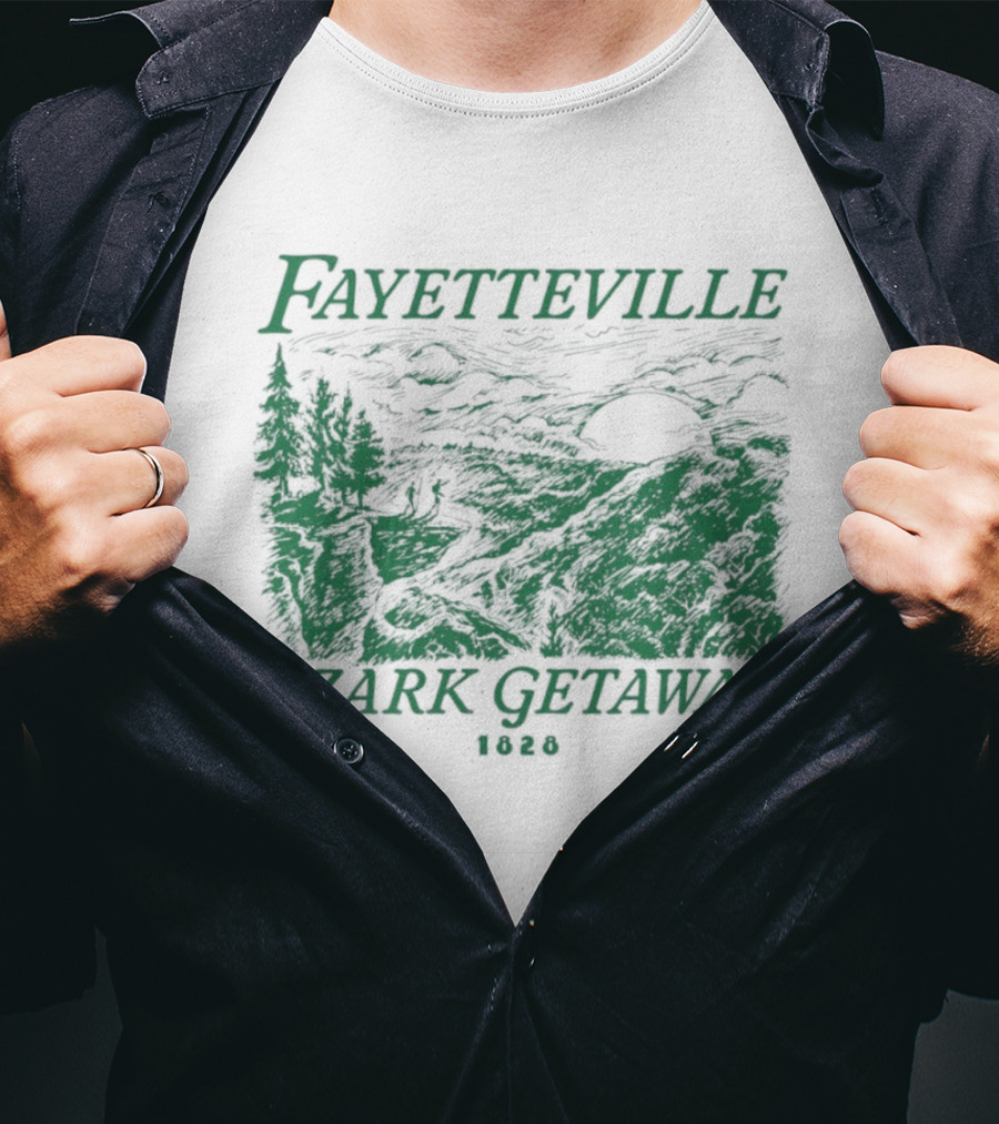 Fayetteville Ozark Getaway Vintage Scenic Landscape T-Shirt