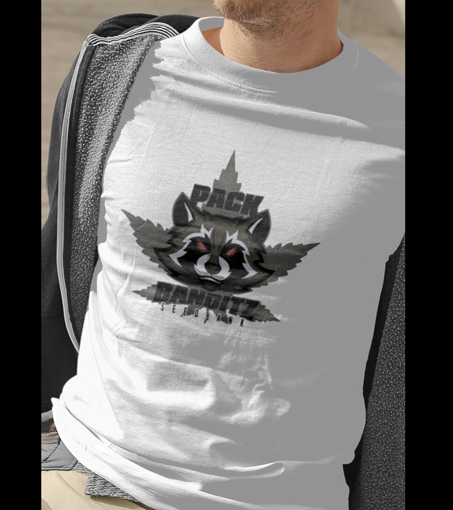 Pack Banditz Seed Bank Raccoon Weed Leaf T-Shirt