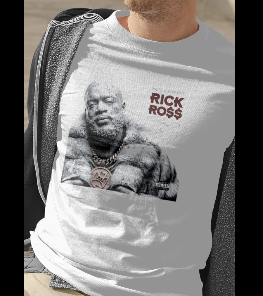 Rick Ross Set In Stone Album Cover Maybach Music Group Parental Advisory T-Shirt