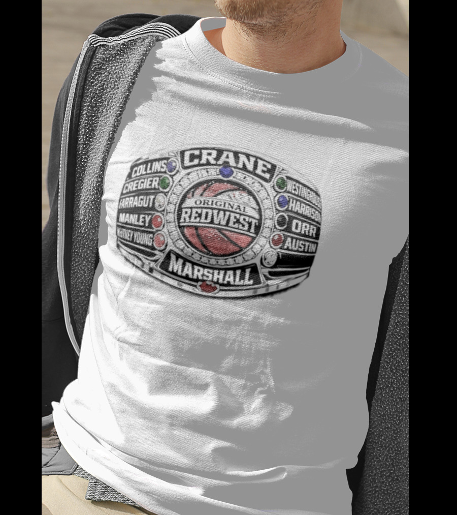 Original Redwest Crane Marshall Basketball Championship Ring T-Shirt