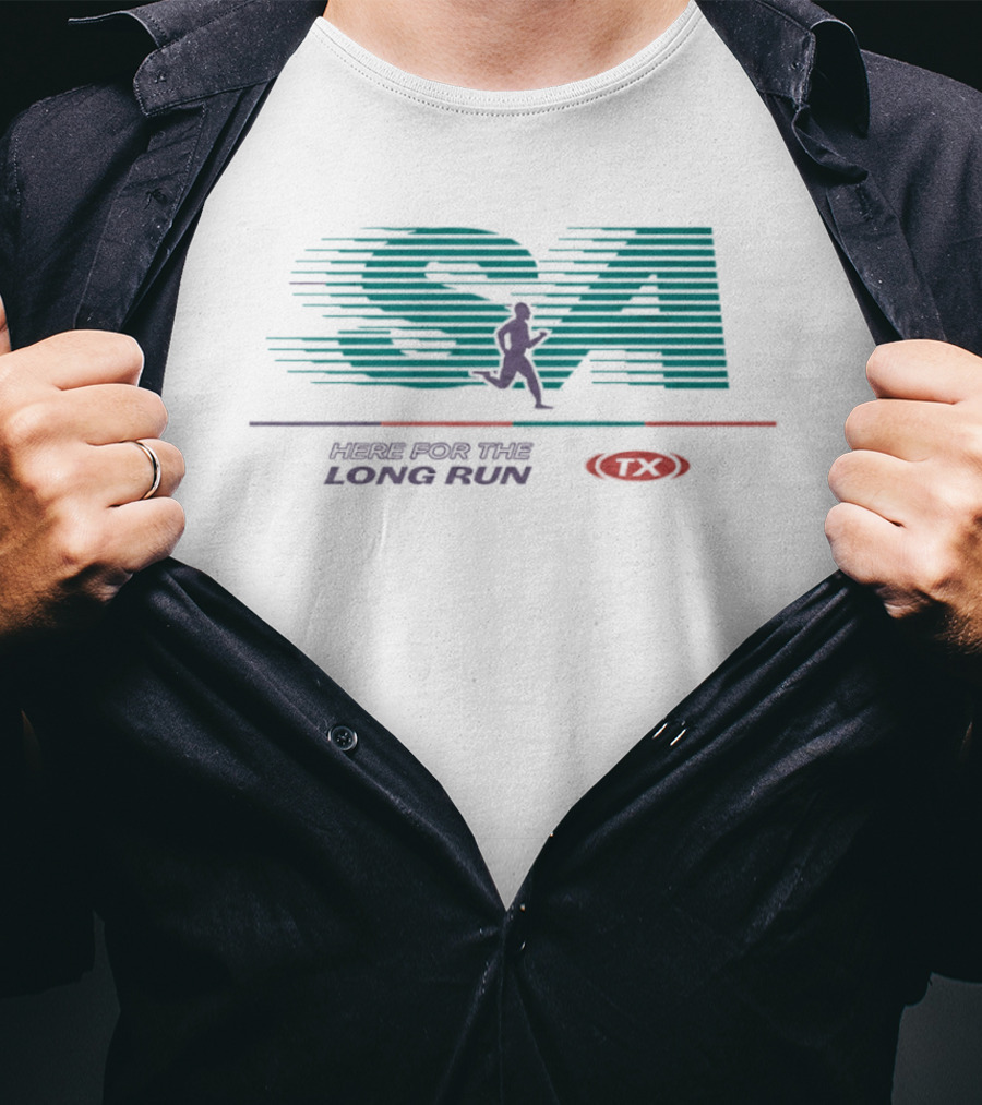 SA Here For The Long Run Runner Sports T-Shirt