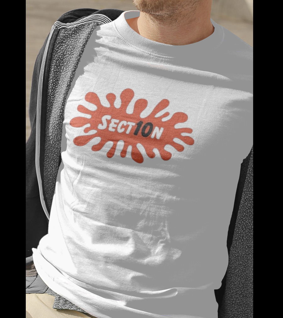 Sect10n Splat Splatter Style Orange T-Shirt