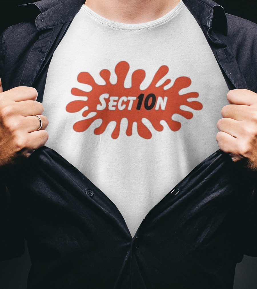 Sect10n Splat Splatter Style Orange T-Shirt