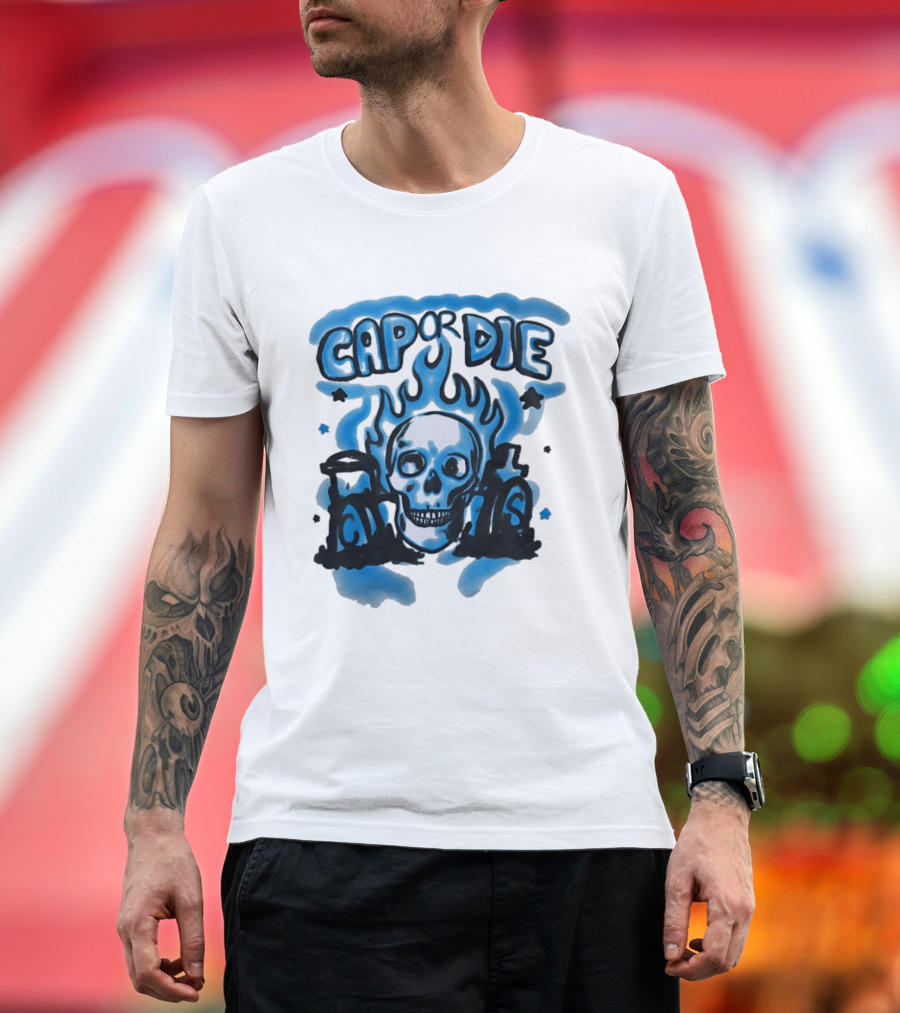 Cap Or Die Skull Flame T-Shirt