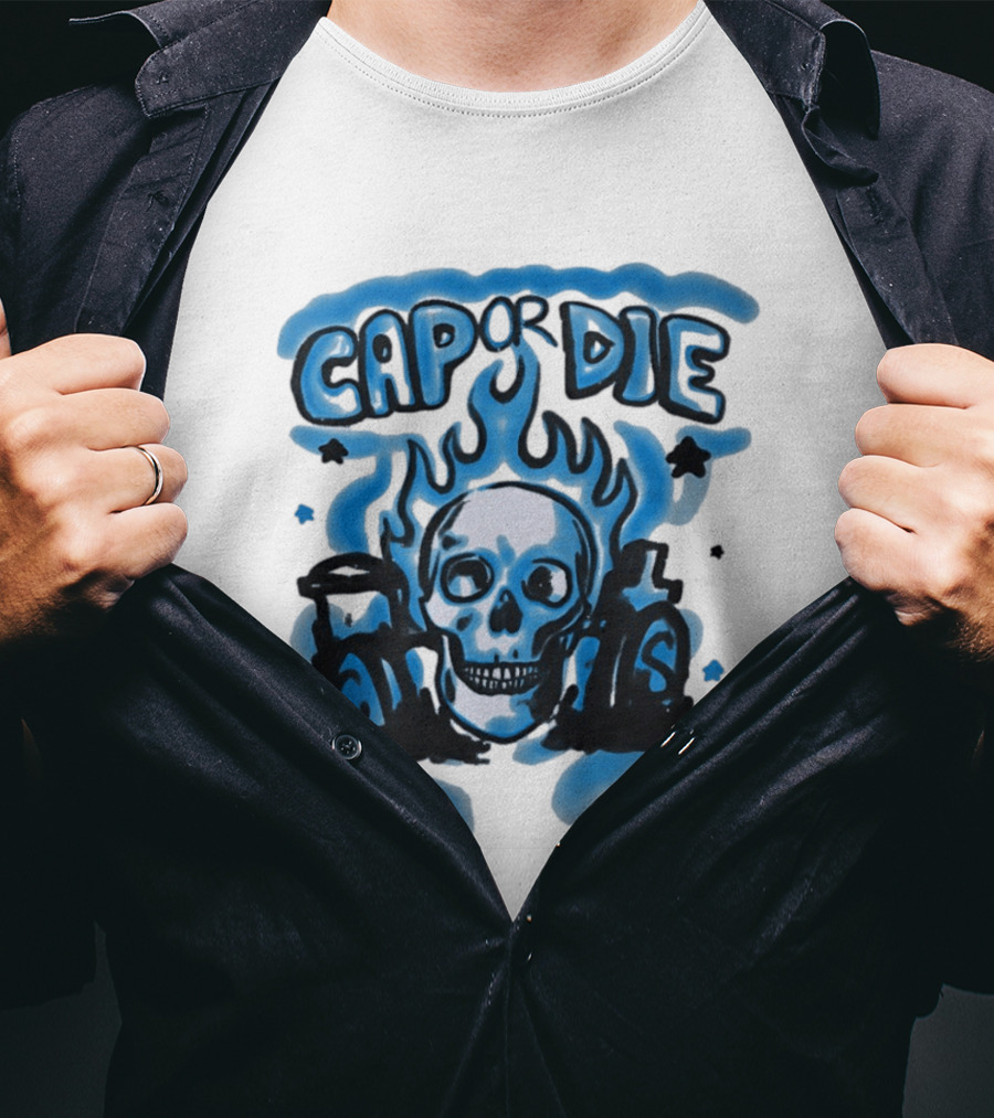 Cap Or Die Skull Flame T-Shirt