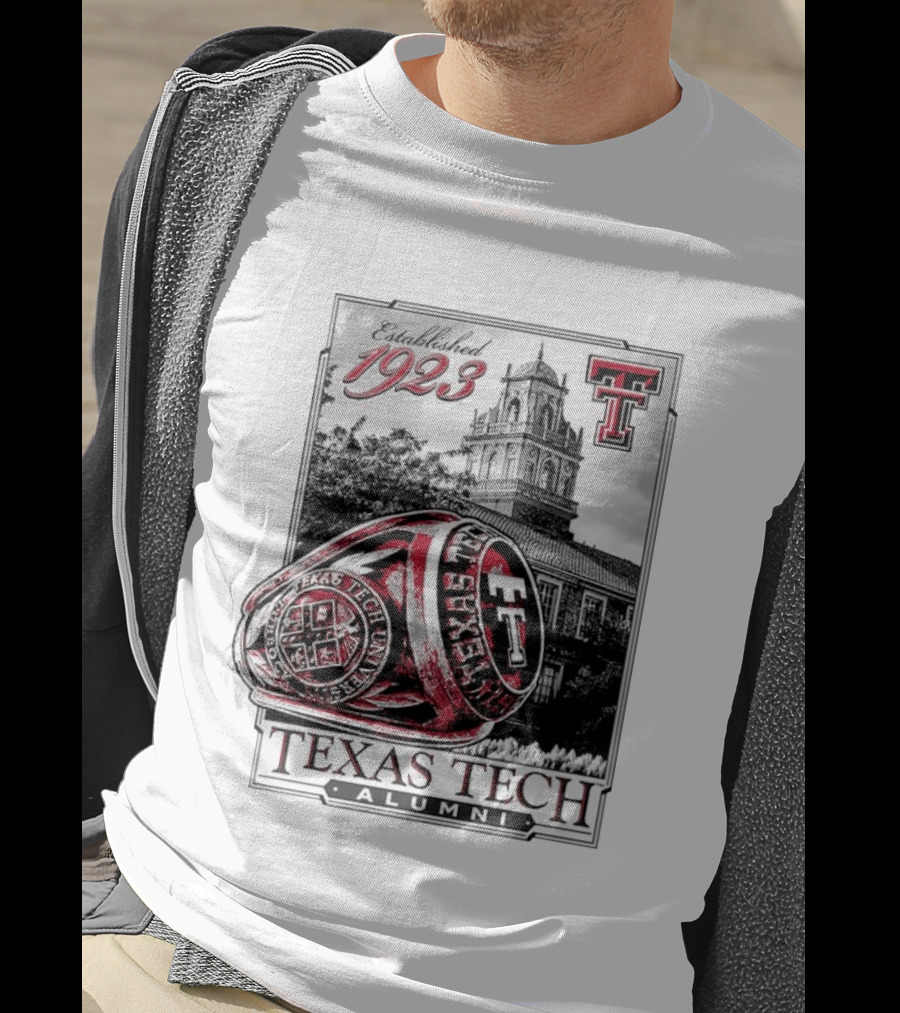 Texas Tech Alumni Established 1923 Ring Building TTU T-Shirt