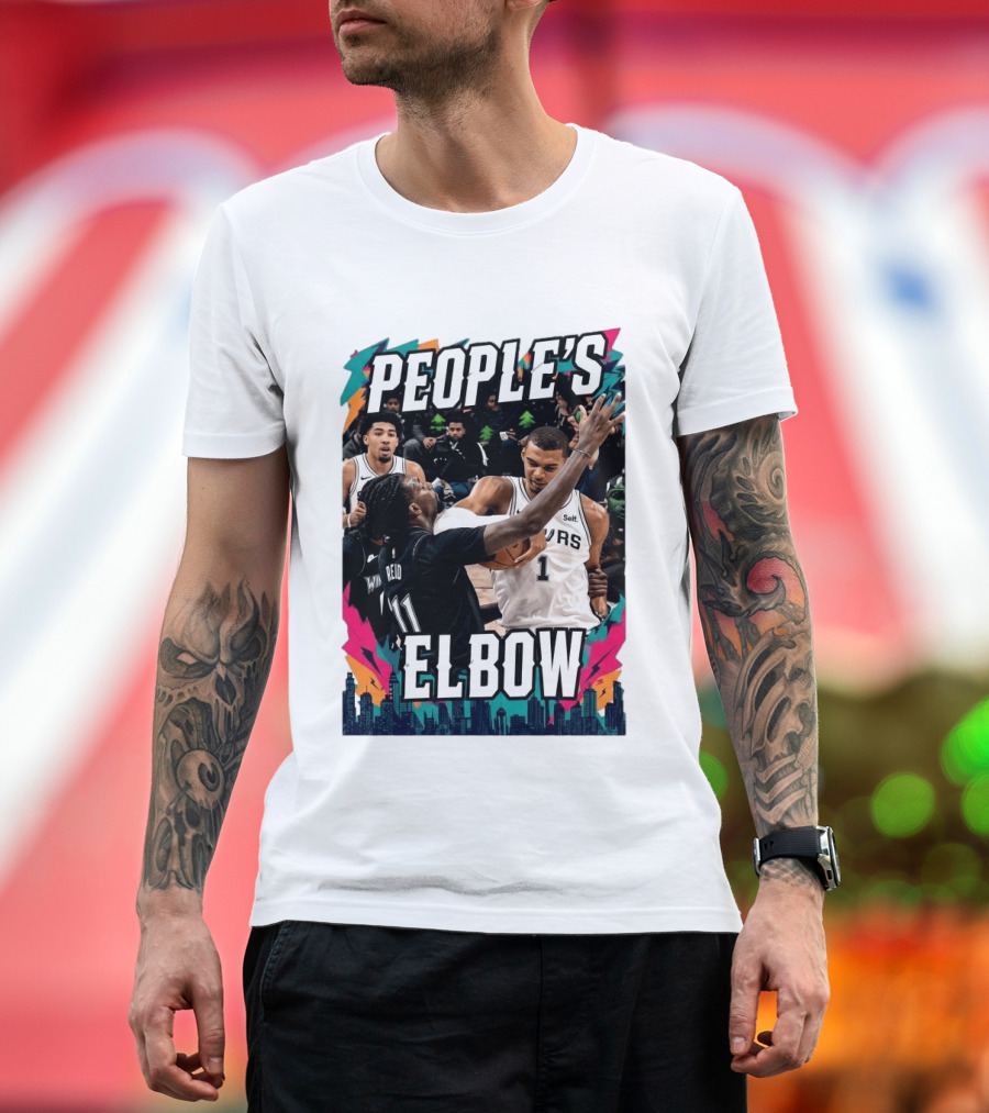 People's Elbow Wemby Spurs Vs Naz Reid Wolves T-Shirt