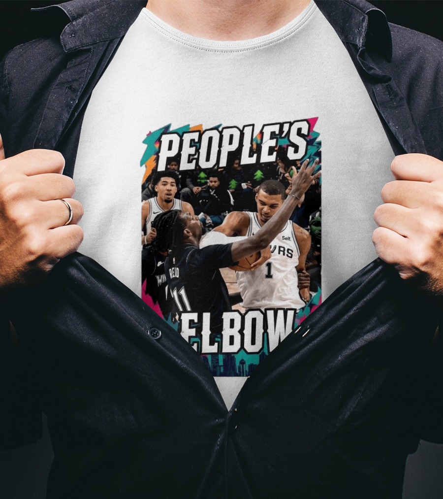 People's Elbow Wemby Spurs Vs Naz Reid Wolves T-Shirt