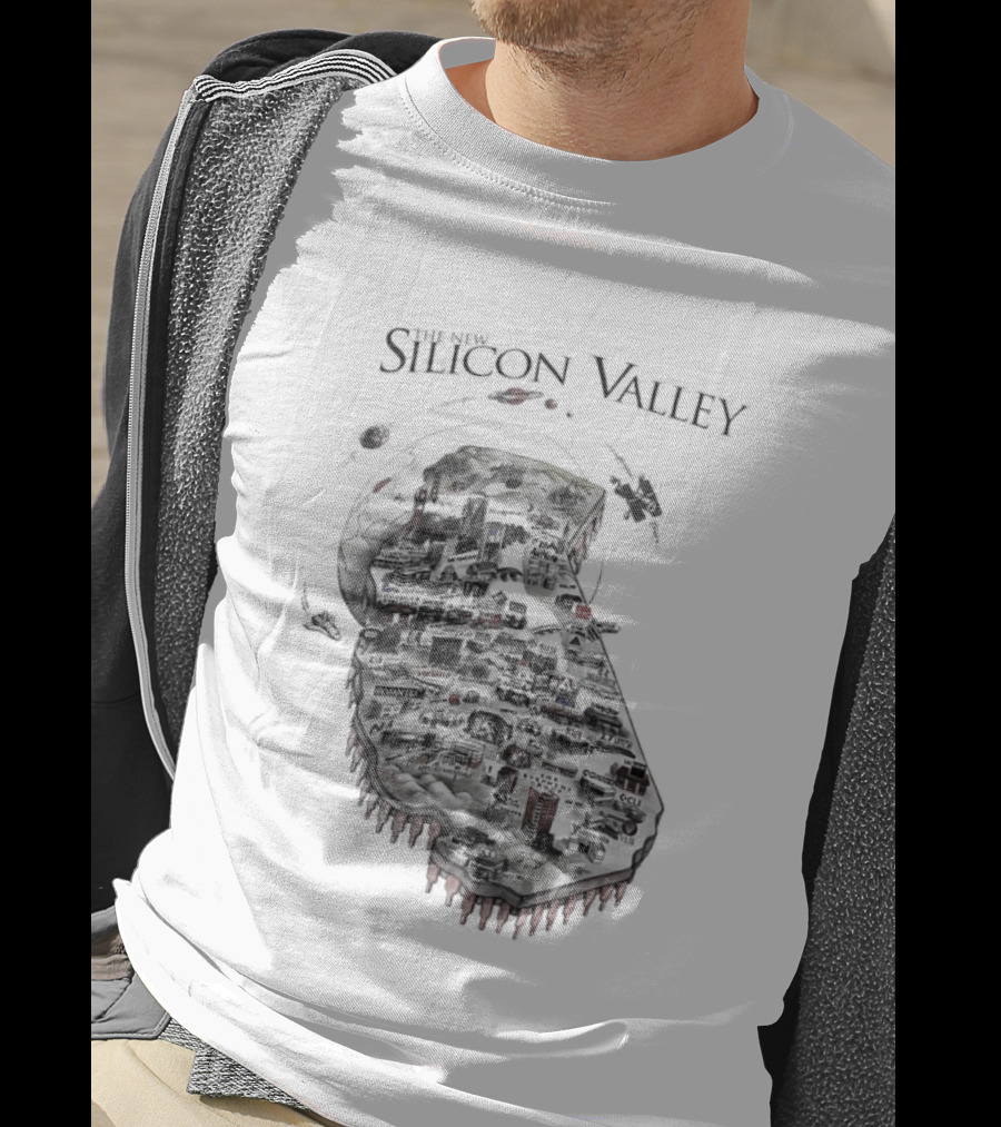 Silicon Valley Fly Map Circuit Board T-Shirt
