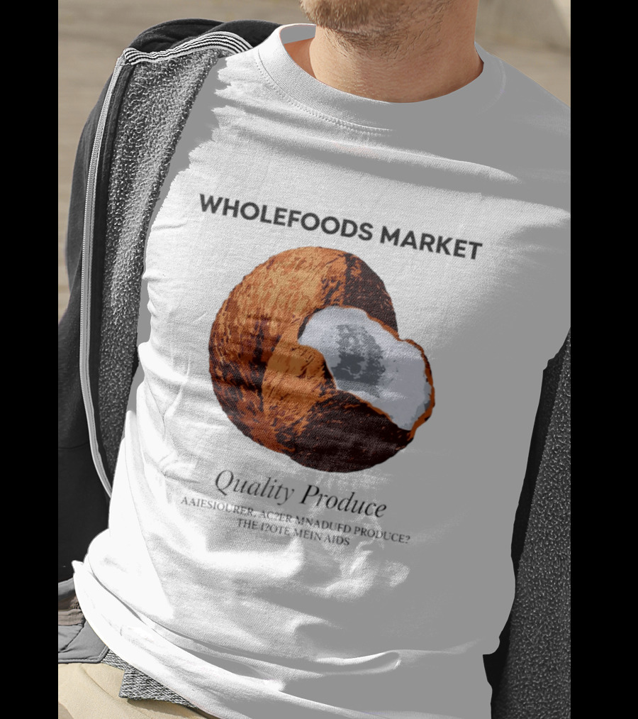 Wholefoods Market Quality Produce Organic Coconut T-Shirt