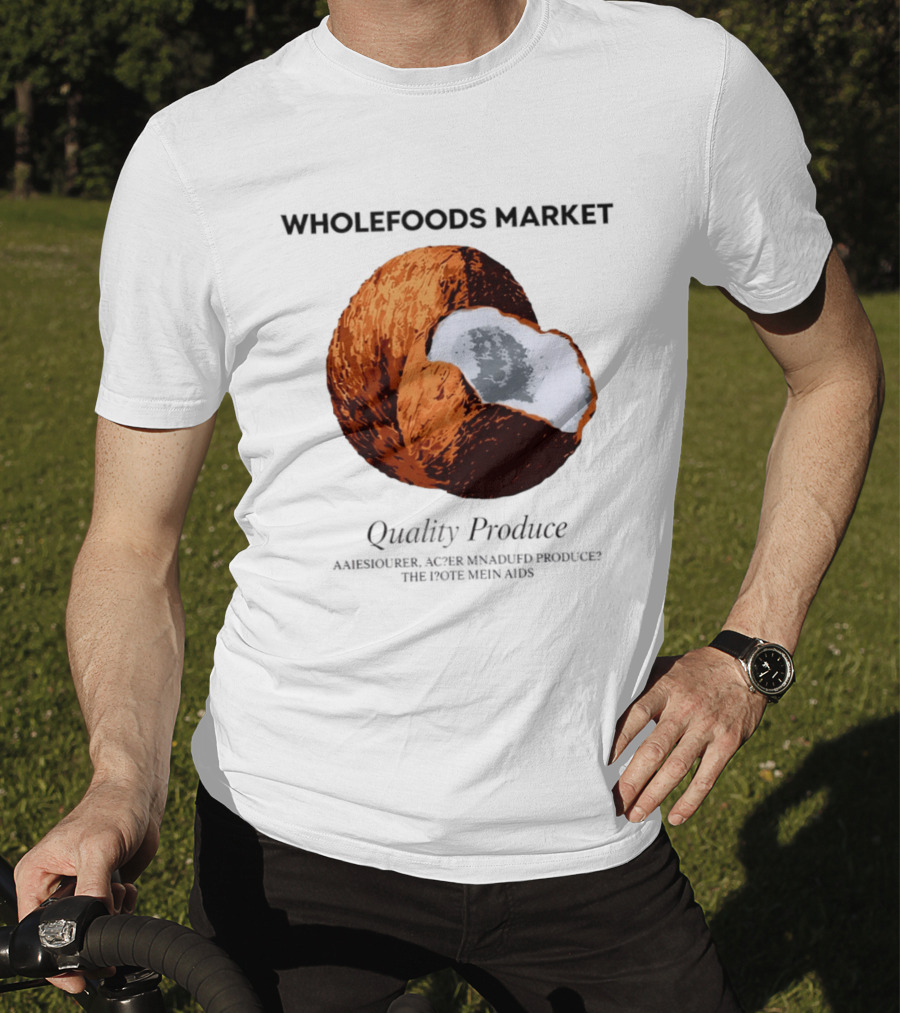 Wholefoods Market Quality Produce Organic Coconut T-Shirt