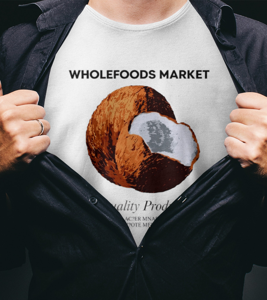Wholefoods Market Quality Produce Organic Coconut T-Shirt