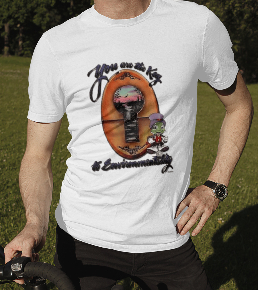 You Are The Key To Environmentality Keyhole Scene With Cartoon T-Shirt