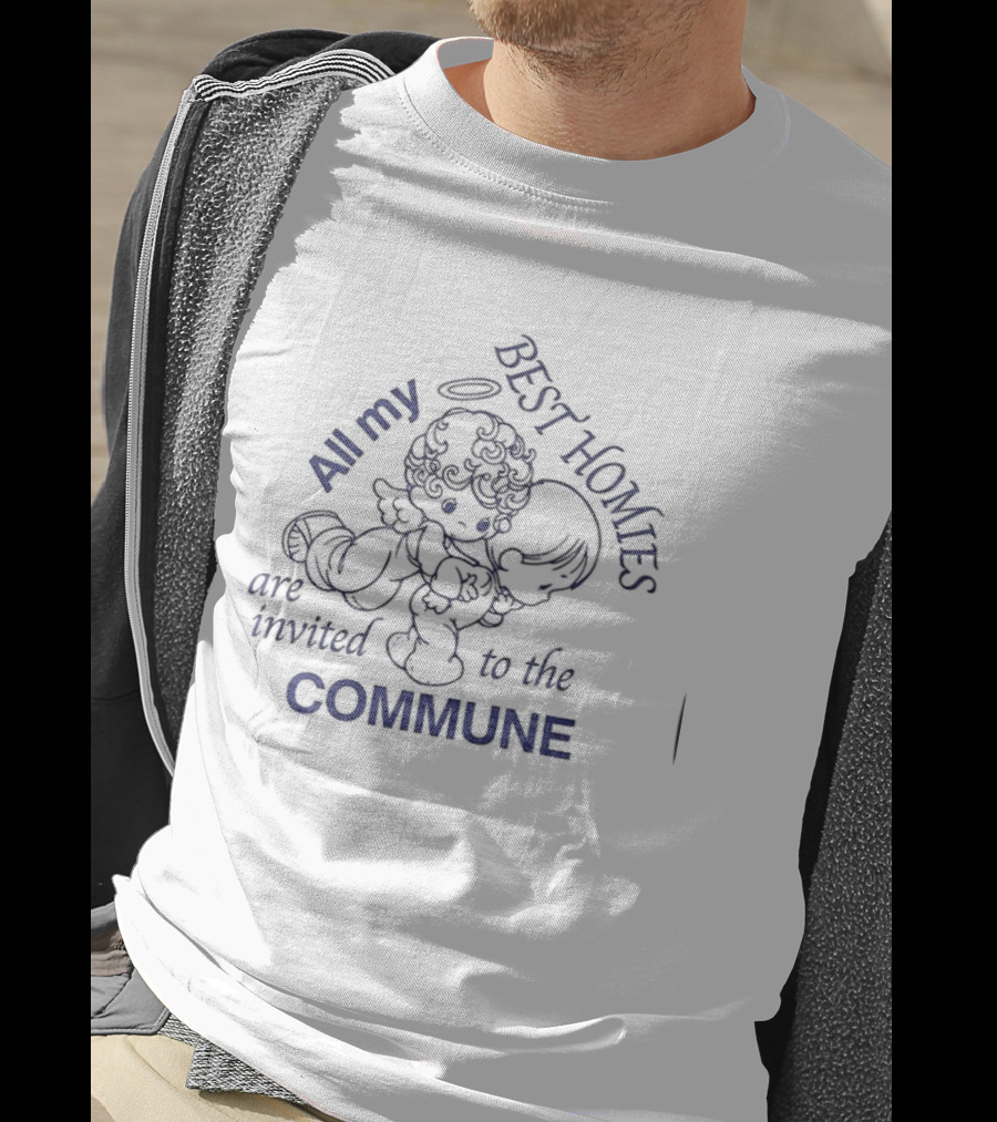 All My Best Homies Are Invited To The Commune Angel Graphic Crop Failure 2030 T-Shirt