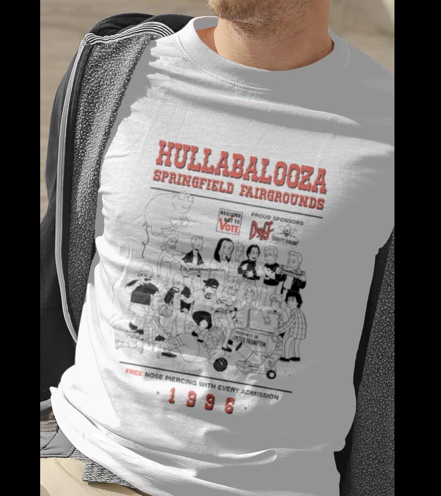Hullabalooza Springfield Fairgrounds 1996 Free Nose Piercing Admission Vans Duff T-Shirt