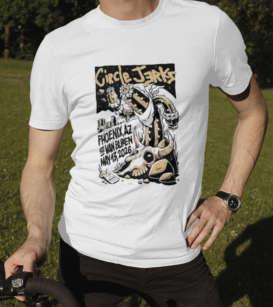 Circle Jerks Phoenix AZ The Van Buren May 13 2026 Skeleton T-Shirt