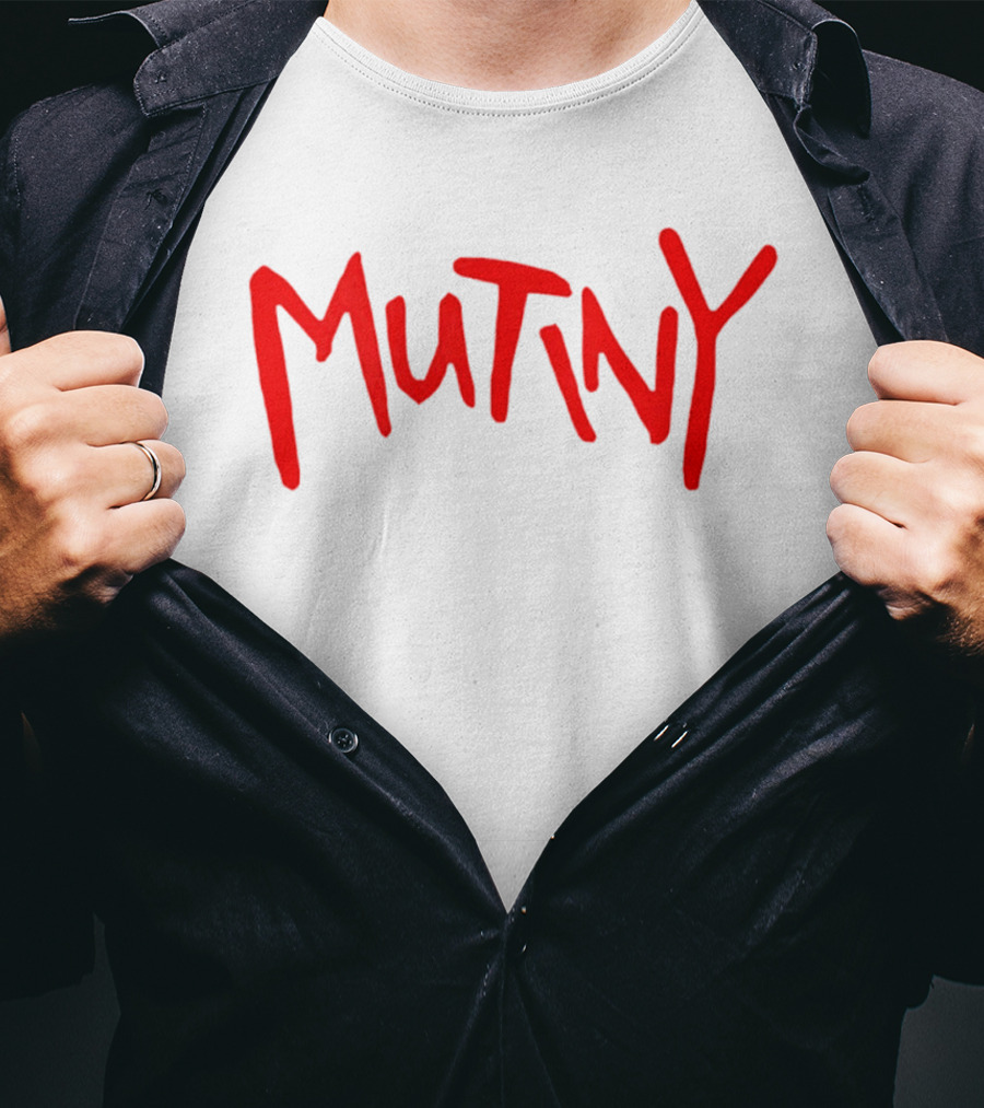 Mutiny Halt And Catch Fire Red Handwritten T-Shirt