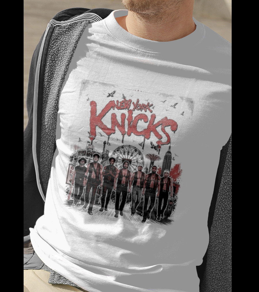 New York Knicks The Warriors Coney Island Ferris Wheel Skyline T-Shirt