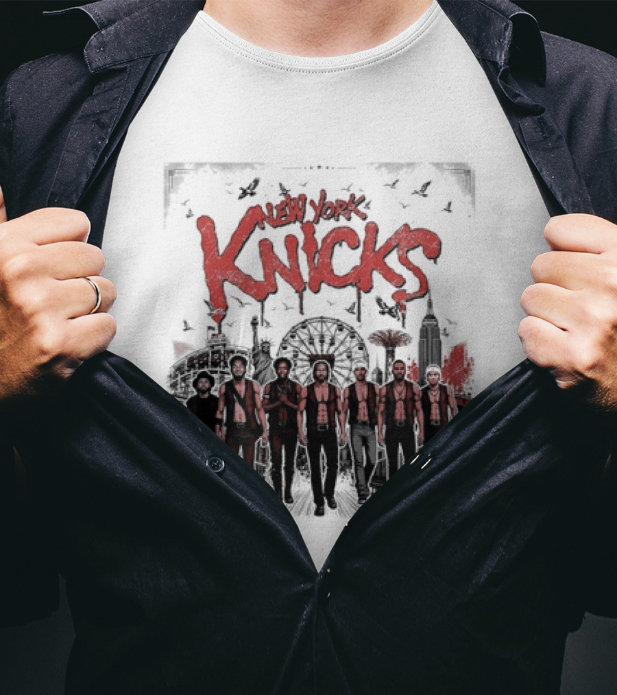 New York Knicks The Warriors Coney Island Ferris Wheel Skyline T-Shirt