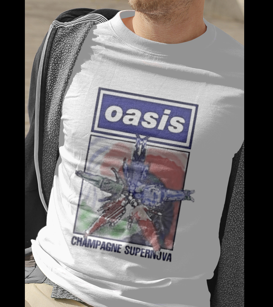 Oasis Champagne Supernova Album Art Flower T-Shirt