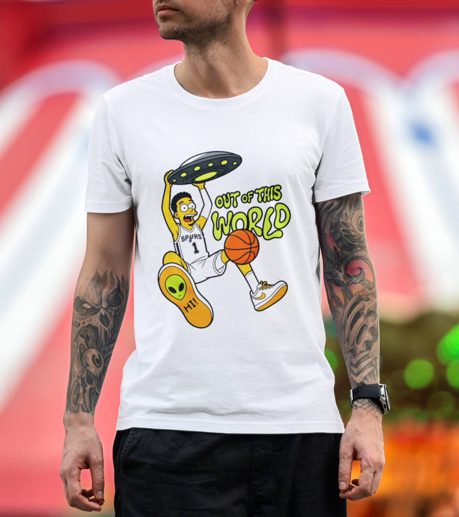 Victor Wembanyama San Antonio Spurs Out Of This World Alien Basketball T-Shirt