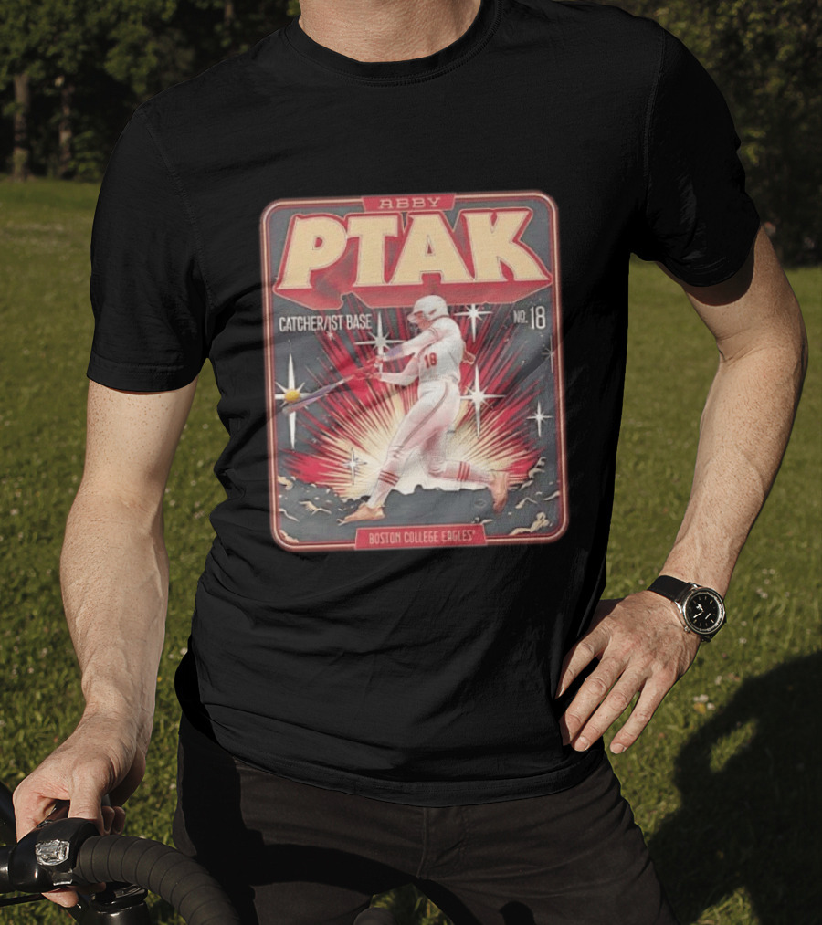 Abby Ptak Catcher 1st Base No. 18 Boston College Eagles T-Shirt