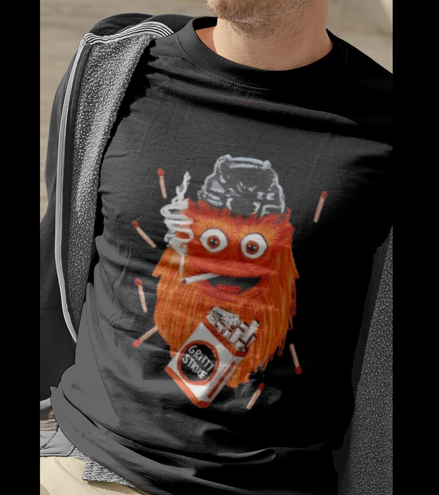 Gritty Strike Smoking Philadelphia Flyers Hockey 2026 T-Shirt