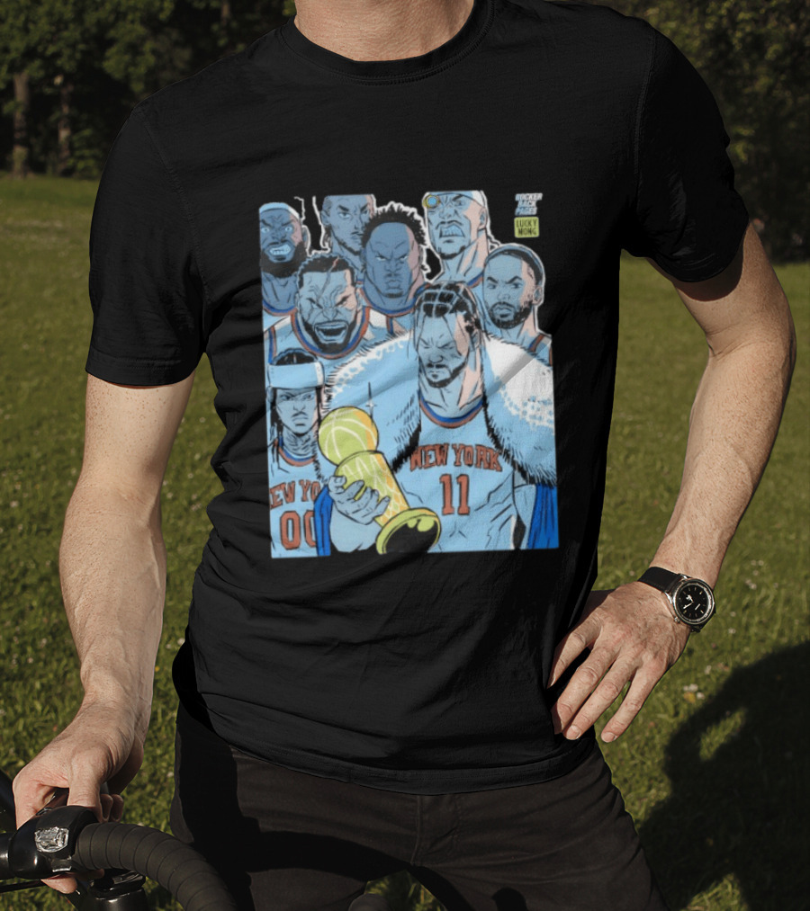 Jalen Brunson New York Knicks Invincible NBA Champions Cartoon T-Shirt