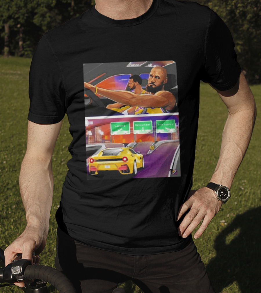 Lakers Lebron James Path: Retirement Versus Free Agency Decision Journey T-Shirt
