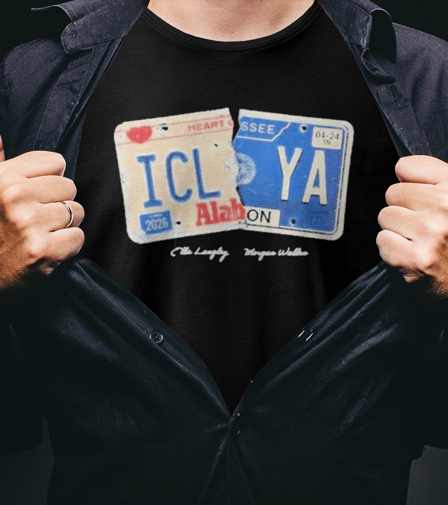 Morgan Wallen Ella Langley 2026 ICLYA Alabama Tennessee Heart Tour T-Shirt