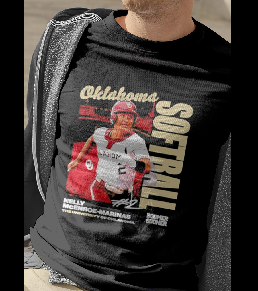 Nelly McEnroe Marinas #2 Oklahoma Sooners Softball Player T-Shirt