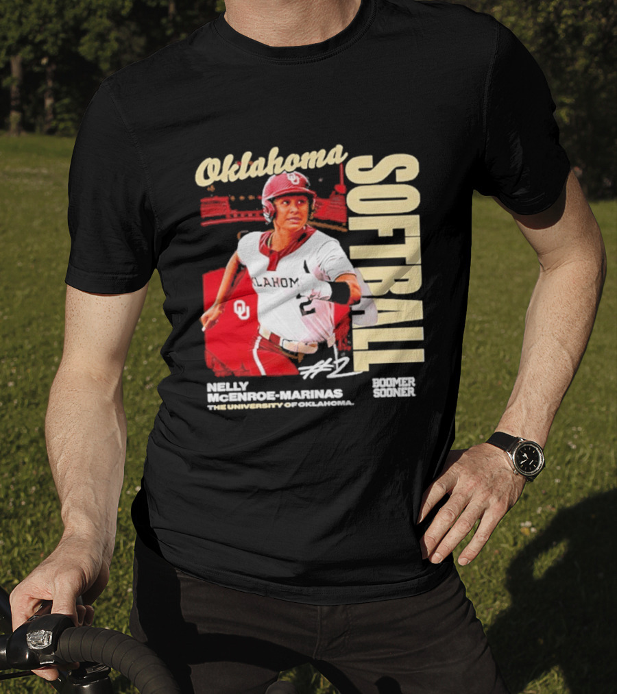 Nelly McEnroe Marinas #2 Oklahoma Sooners Softball Player T-Shirt