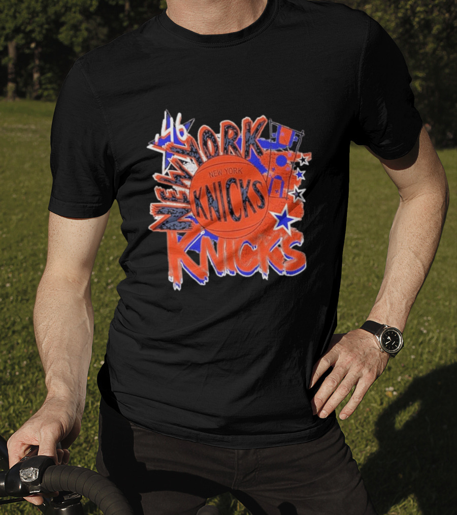 New York Knicks '46 Hardwood Classics Basketball Team Retro Stars T-Shirt