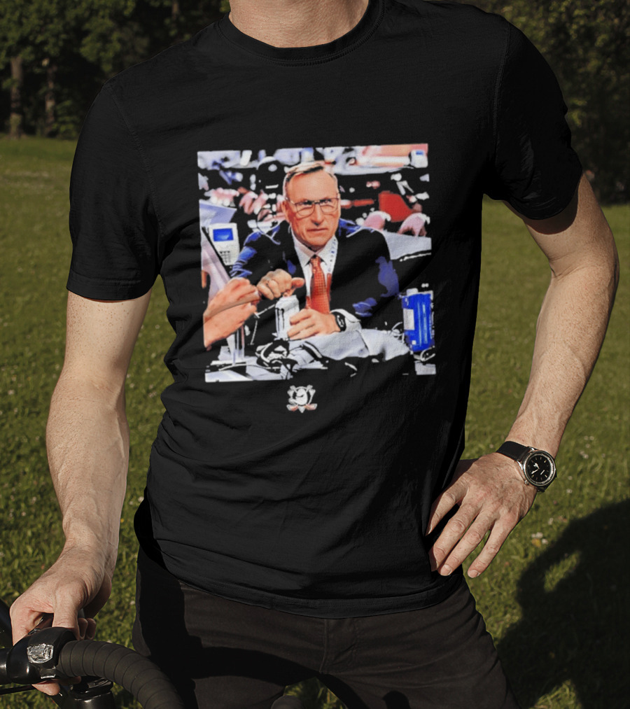 Pat Verbeek Anaheim Ducks General Manager Team Meeting Photo T-Shirt