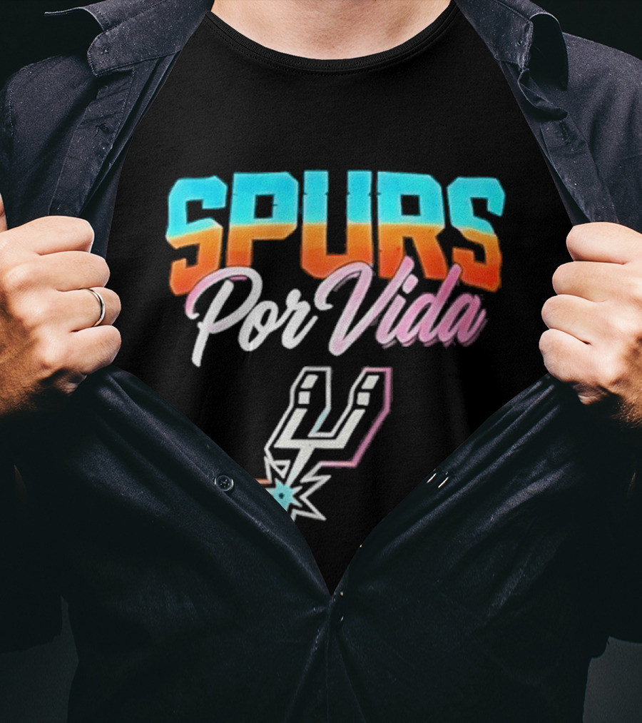 Spurs Por Vida San Antonio Vintage NBA Team Basketball T-Shirt