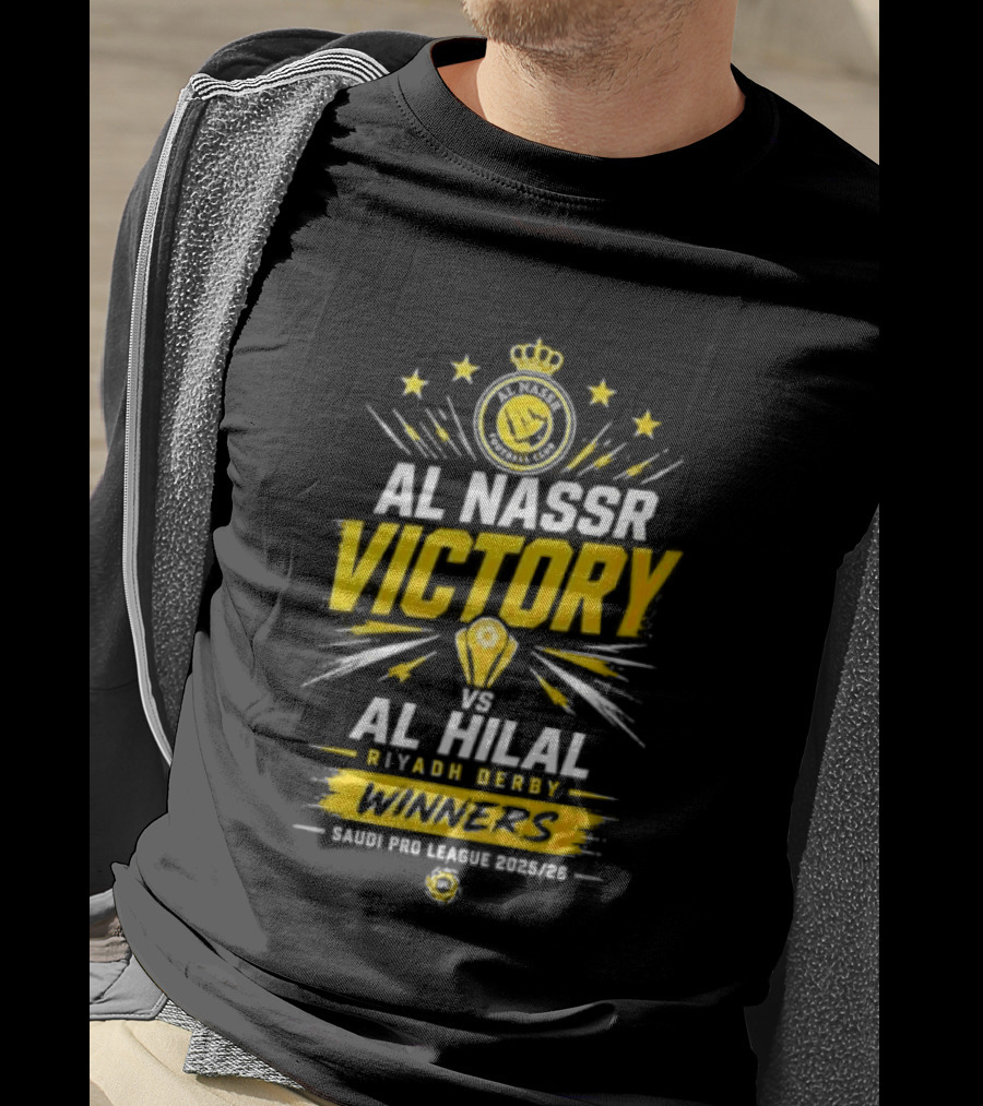 Al Nassr Victory Vs Al Hilal Riyadh Derby Winners Saudi Pro League 2025 2026 T-Shirt