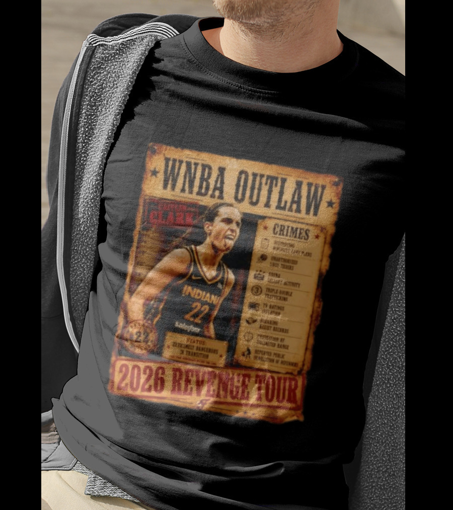 WNBA Outlaw Caitlin Clark Indiana 2026 Revenge Tour T-Shirt