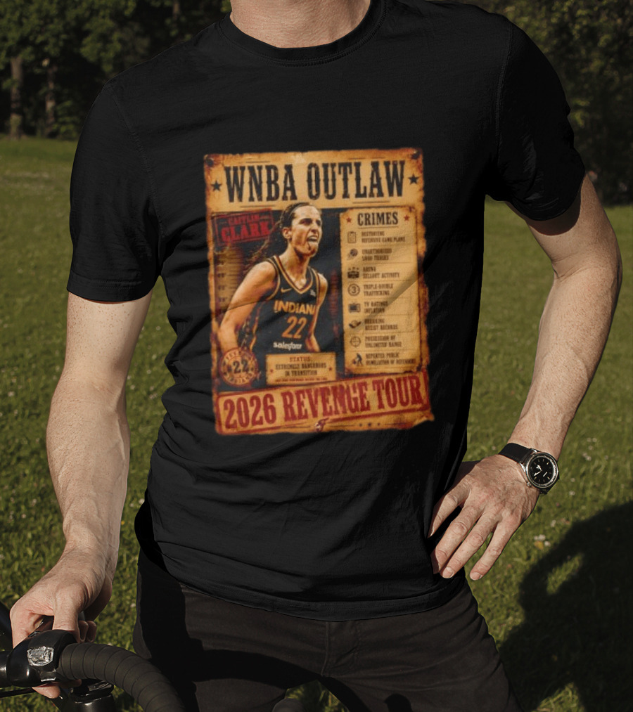 WNBA Outlaw Caitlin Clark Indiana 2026 Revenge Tour T-Shirt