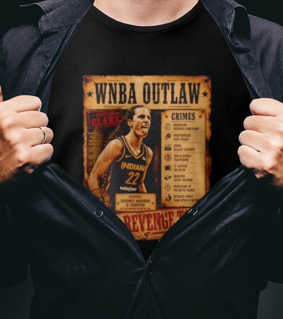 WNBA Outlaw Caitlin Clark Indiana 2026 Revenge Tour T-Shirt