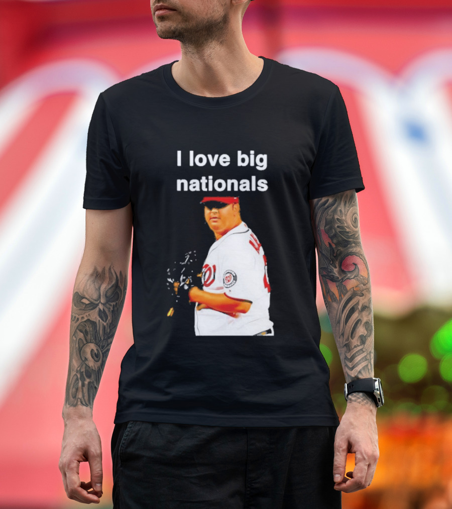 Todd Coffey Washington Nationals I Love Big Nationals White Jersey T-Shirt