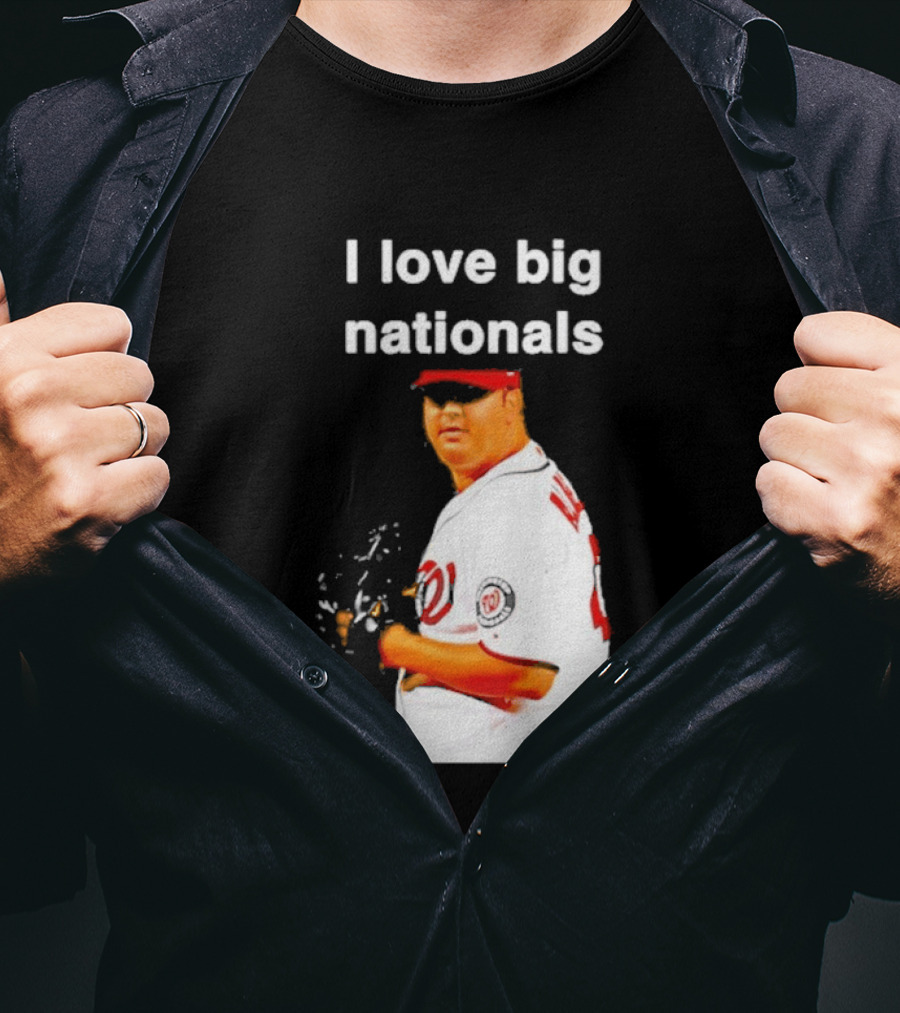 Todd Coffey Washington Nationals I Love Big Nationals White Jersey T-Shirt