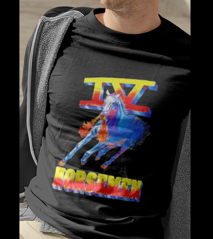 Four Horsemen WWE 90s IV Fiery Horse Retro Wrestling T-Shirt