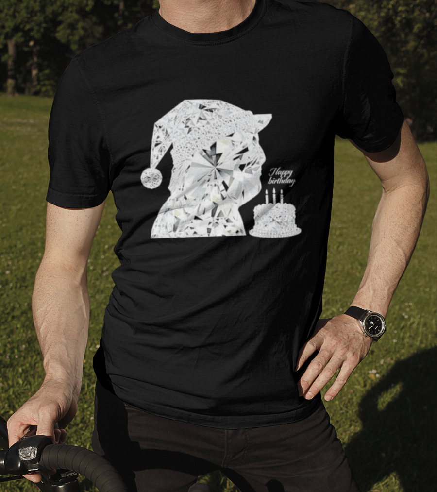 Happy Birthday Trump Diamond Wizard With Crystal Hat And Cake T-Shirt