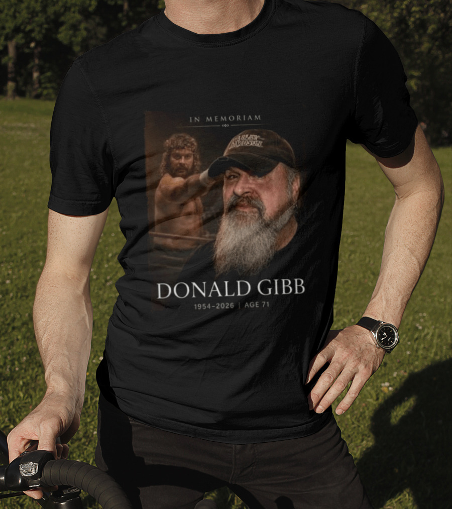 In Memoriam Donald Gibb 1954 2026 Age 71 Tribute With Harley Davidson Hat And Boxing Scene T-Shirt