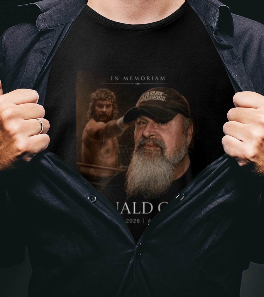 In Memoriam Donald Gibb 1954 2026 Age 71 Tribute With Harley Davidson Hat And Boxing Scene T-Shirt