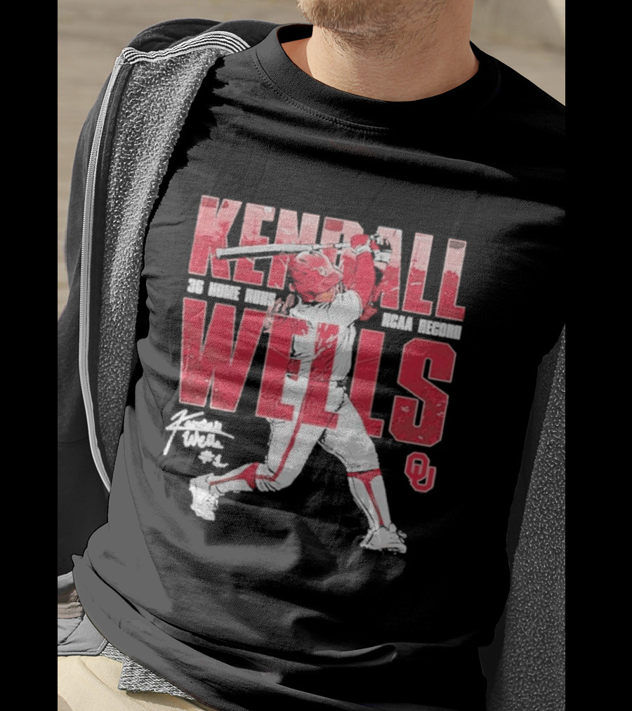 Kendall Wells 36 Home Runs Oklahoma Sooners NCAA Record T-Shirt