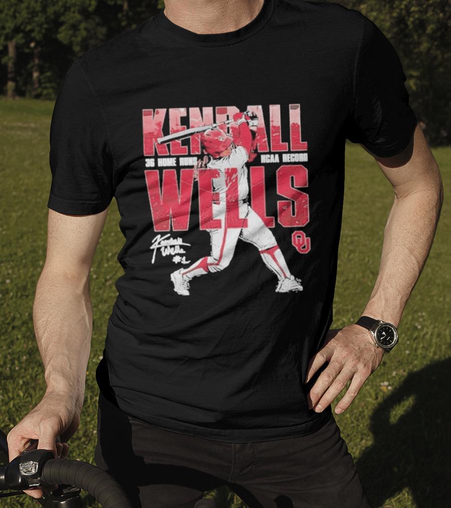Kendall Wells 36 Home Runs Oklahoma Sooners NCAA Record T-Shirt