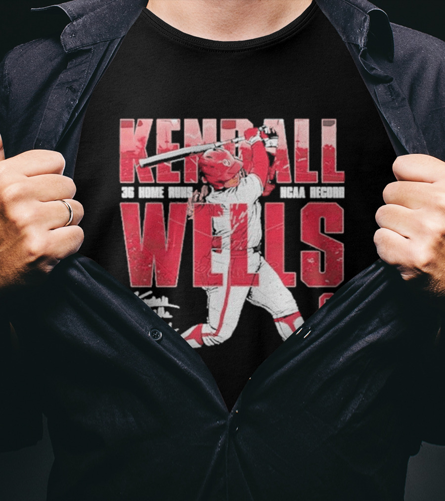 Kendall Wells 36 Home Runs Oklahoma Sooners NCAA Record T-Shirt
